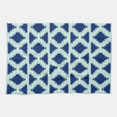 Ikat Aztec Pattern - Indizes und hellblau Handtuch (Horizontal)