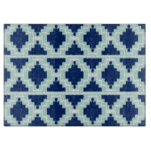 Ikat Aztec Pattern - Indizes und hellblau Schneidebrett (Vorderseite)