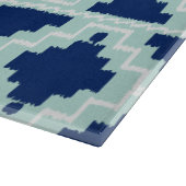 Ikat Aztec Pattern - Indizes und hellblau Schneidebrett (Ecke)