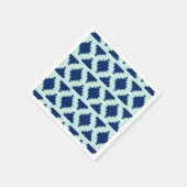 Ikat Aztec Pattern - Indizes und hellblau Serviette (Ecke)