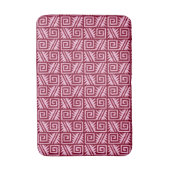 Ikat Aztec Tribal - Burgund und Rosa Badematte (Vorderseite Vertikal)