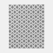 Ikat Aztec Tribal - Dunkel und leicht grau/grau Fleecedecke (Vorderseite)