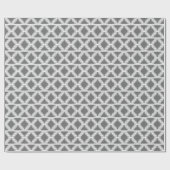 Ikat Aztec Tribal - Dunkel und leicht grau/grau Geschenkpapier (Flach)