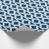 Ikat Aztec Tribal - Indio und hellblau Geschenkpapier (Ecke)