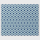 Ikat Aztec Tribal - Indio und hellblau Geschenkpapier (Flach)