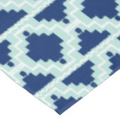 Ikat Aztec Tribal - Indio und hellblau Tischdecke (Schrägansicht)