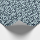 Ikat Aztec Tribal - Indio und Light Blue Geschenkpapier (Ecke)