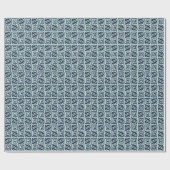 Ikat Aztec Tribal - Indio und Light Blue Geschenkpapier (Flach)