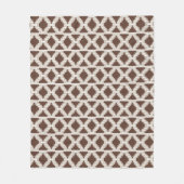 Ikat Aztec Tribal - Schokoladenbraun und Taupe Fleecedecke (Vorderseite)