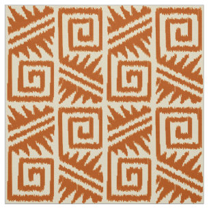 Ikat Azteke - weiche Rost-Orange Stoff
