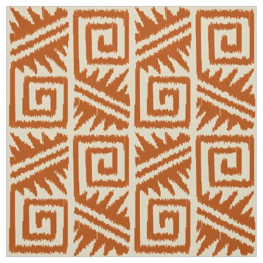 Ikat Azteke - weiche Rost-Orange Stoff (Muster)