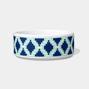 Ikat aztekisches Muster - Indigo und hellblaues Napf