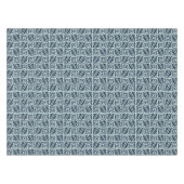 Ikat aztekisches Muster - Indigo und hellblaues Tischdecke (Vorderseite (Horizontal))