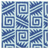 Ikat aztekisches Stammes- - Indigo und hellblaues Stoff (Nahaufnahme)