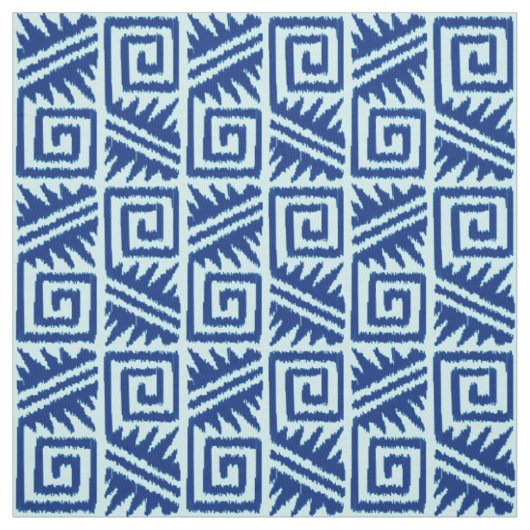 Ikat aztekisches Stammes- - Indigo und hellblaues Stoff (Muster)