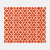 Ikat aztekisches Stammes- - Rost, Orange und Weiß Fleecedecke (Vorderseite (Horizontal))