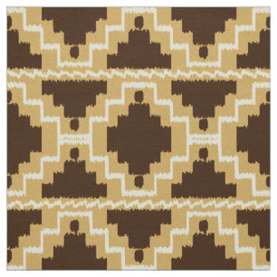 Ikat aztekisches Stammes- - TAN, Braun und Creme Stoff