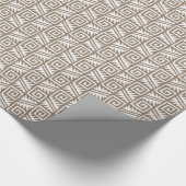 Ikat aztekisches Stammes- - Taupe TAN und Creme Geschenkpapier (Ecke)