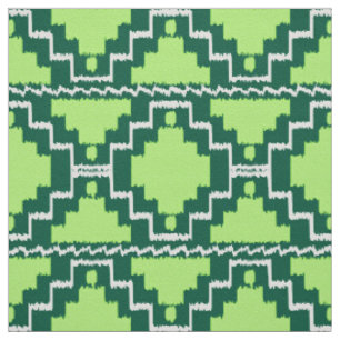 Ikat aztekisches Stammes- - Wald und Limones Grün Stoff