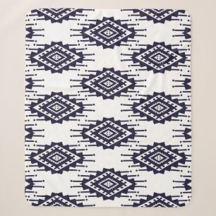 Ikat Boho Aztec Textil Motiv Sherpadecke