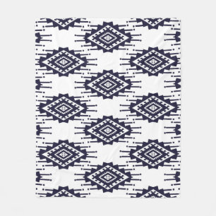 Ikat Boho Aztec Textile Motif Fleecedecke
