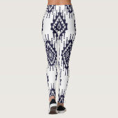 Ikat Boho Aztec Textile Motif Leggings (Rückseite)