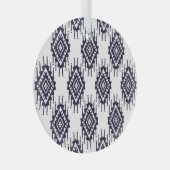 Ikat Boho Aztec Textile Motif Ornament Aus Glas (Vorderseite Rechts)