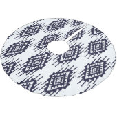 Ikat Boho Aztec Textile Motif Polyester Weihnachtsbaumdecke (Schrägansicht)