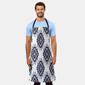 Ikat Boho Aztec Textile Motif Schürze (Getragen)