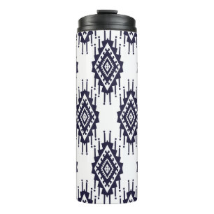 Ikat Boho Aztec Textile Motif Thermosbecher