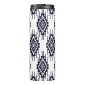 Ikat Boho Aztec Textile Motif Thermosbecher (Rückseite)