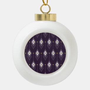 Ikat Chandelier Pattern: Vintages Textildesign Keramik Kugel-Ornament