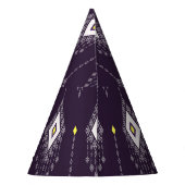 Ikat Chandelier Pattern: Vintages Textildesign Partyhütchen (Rückseite)