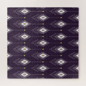 Ikat Chandelier Pattern: Vintages Textildesign Puzzle (Horizontal)