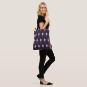 Ikat Chandelier Pattern: Vintages Textildesign Tasche (Am Model)