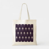 Ikat Chandelier Pattern: Vintages Textildesign Tragetasche (Rückseite)
