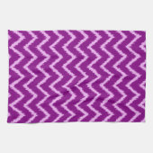 Ikat Chevrons - Amethyst lila und leicht orchid Geschirrtuch (Horizontal)