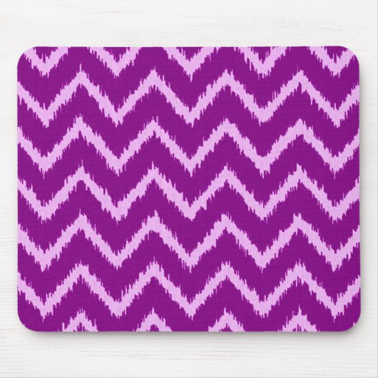 Ikat Chevrons - Amethyst lila und leicht orchid Mousepad (Vorne)