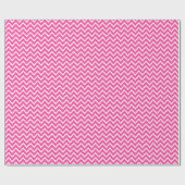 Ikat Chevrons - Deep fuchsia pink und weiß Geschenkpapier (Flach)