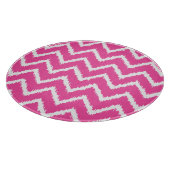 Ikat Chevrons - Deep fuchsia pink und weiß Schneidebrett (Ecke)