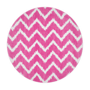 Ikat Chevrons - Deep fuchsia pink und weiß Schneidebrett