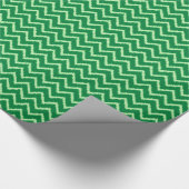 Ikat Chevrons - Kiefer und hellgrün Geschenkpapier (Ecke)