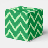 Ikat Chevrons - Kiefer und hellgrün Geschenkschachtel (Rückseite)