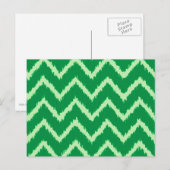 Ikat Chevrons - Kiefer und hellgrün Postkarte (Vorne/Hinten)