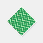 Ikat Chevrons - Kiefer und hellgrün Serviette (Ecke)