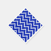 Ikat Chevrons - Kobaltblau und weiß Serviette (Ecke)