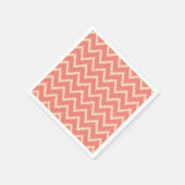 Ikat Chevrons - Korallenorange und -pfirsich Serviette (Ecke)