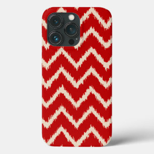 Ikat Chevrons - rot und braun in China Case-Mate iPhone Hülle