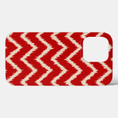 Ikat Chevrons - rot und braun in China Case-Mate iPhone Hülle (Rückseite (Horizontal))