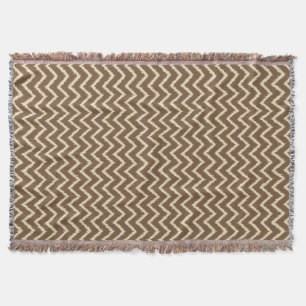 Ikat Chevrons - Schokoladenbraun und -braun Decke